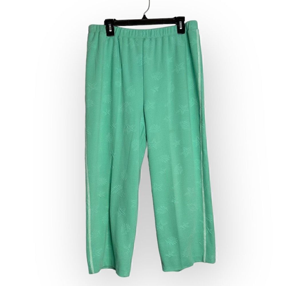 Rafael Sport Green elastic waistband track pants Size large womens bright/pastel